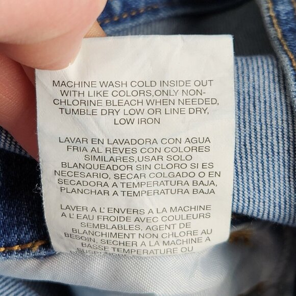 Wrangler Overalls Womens Large Blue Denim Bibs Straight Leg Medium Wash Jean - Picture 11 of 11